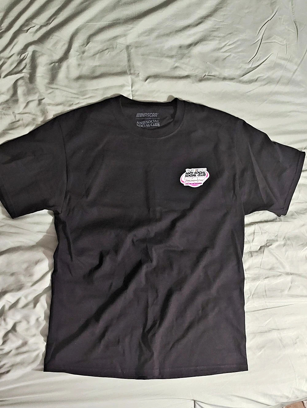 NASCAR Anti-Social Club NASCAR 47 T-shirt Graphic Tee in Black Like New